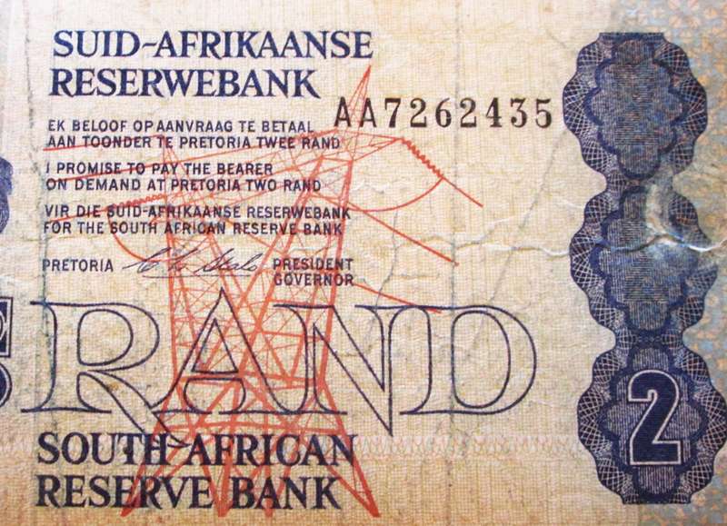 Two Rand Republic of South Africa Serial Nr AA7262435