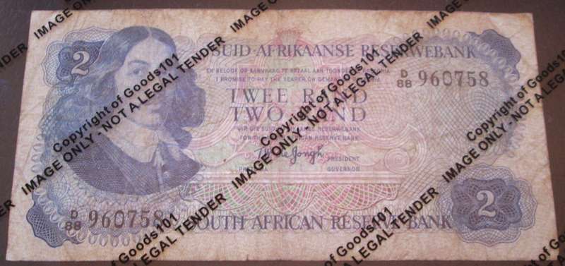 Two Rand Republic of South Africa Serial Nr D88 960758