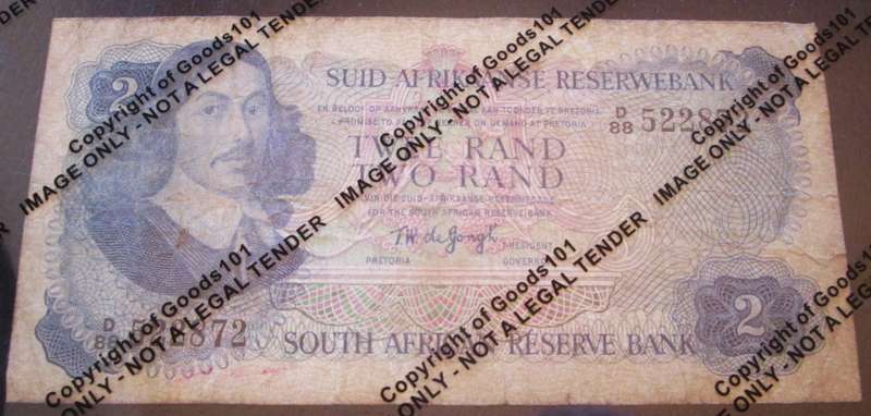 Two Rand Republic of South Africa Serial Nr D88 522872