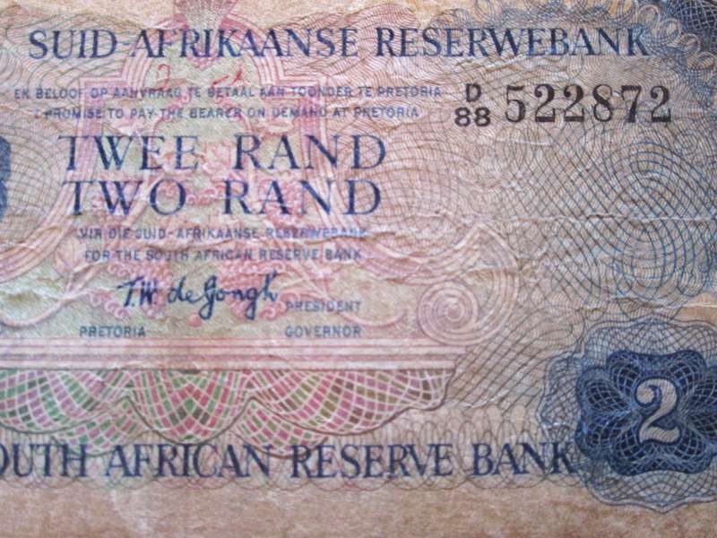 Two Rand Republic of South Africa Serial Nr D88 522872