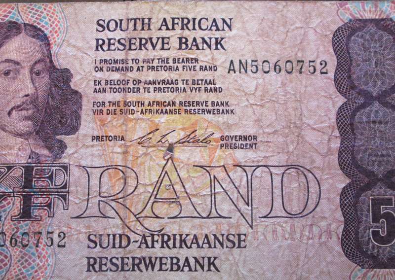 Five Rand Republic of South Africa Serial Nr AN5060752