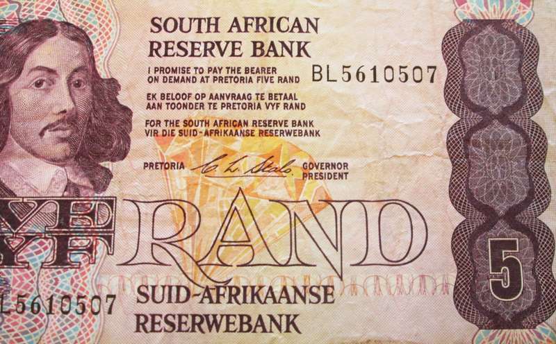 Five Rand Republic of South Africa Serial Nr BL5610507