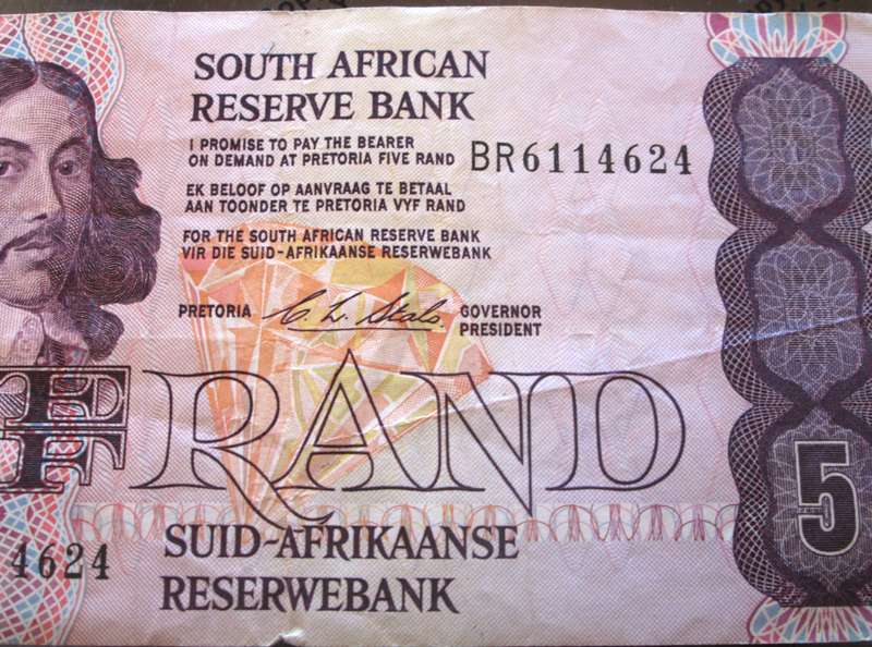 Five Rand Republic of South Africa Serial Nr BR6114624