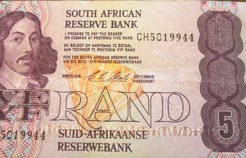 Five Rand Republic of South Africa Serial Nr CH5019944