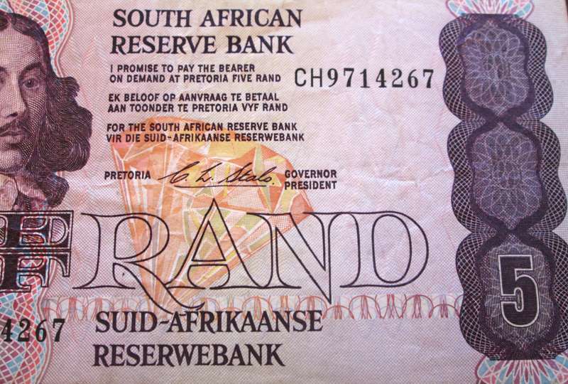 Five Rand Republic of South Africa Serial Nr CH9714267