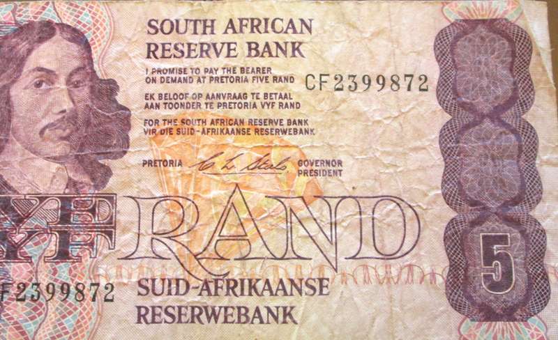 Five Rand Republic of South Africa Serial Nr CF2399872