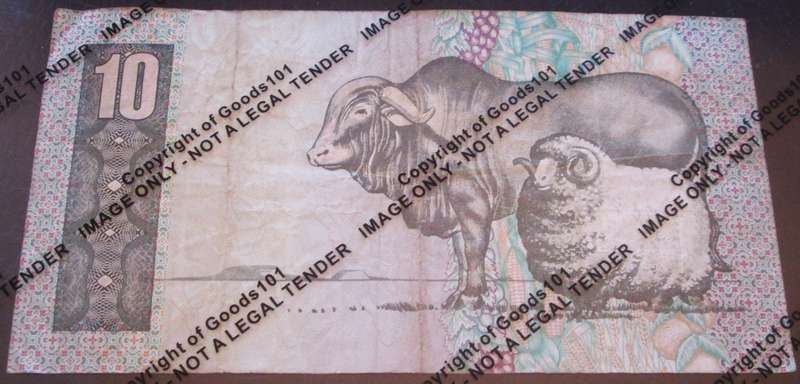 Ten Rand Republic of South Africa Serial Nr ER1475633 C