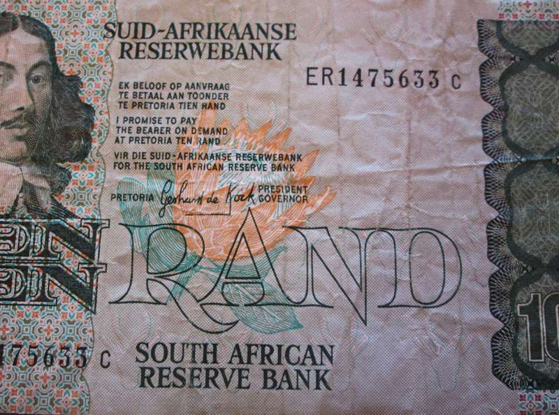 Ten Rand Republic of South Africa Serial Nr ER1475633 C