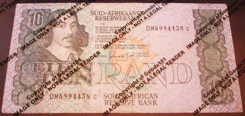 Ten Rand Republic of South Africa Serial Nr DM6994438 C