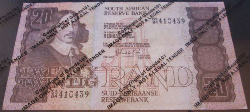 Twenty Rand Republic of South Africa Serial Nr C384 410439