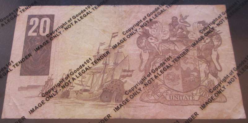 Twenty Rand Republic of South Africa Serial Nr C7 85 287760