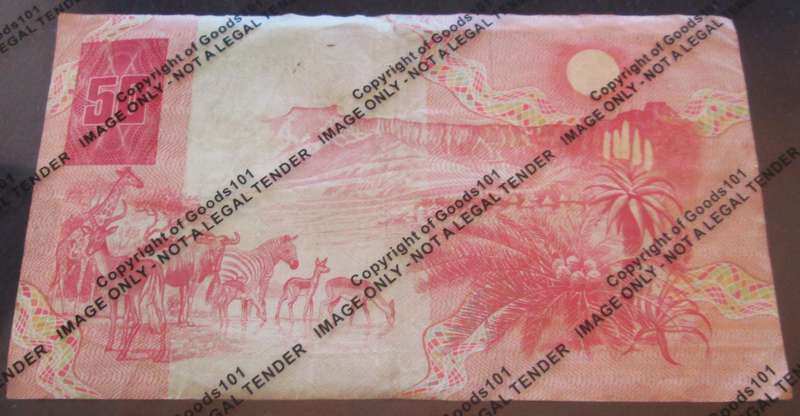 Fifty Rand Republic of South Africa Serial Nr AN8935442 E