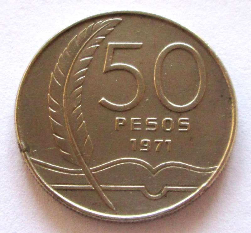 1971 Uruguay 50 Pesos