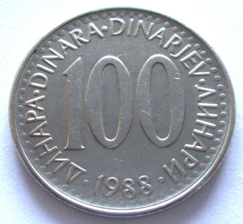 1988 Yugoslavia 100 Dinara