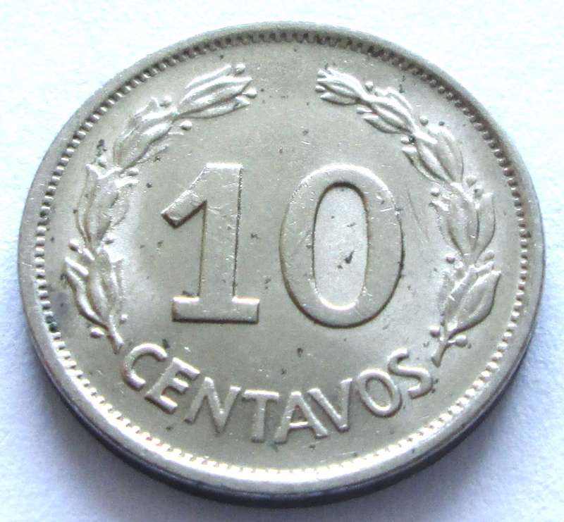 1972 Ecuador 10 Centavos