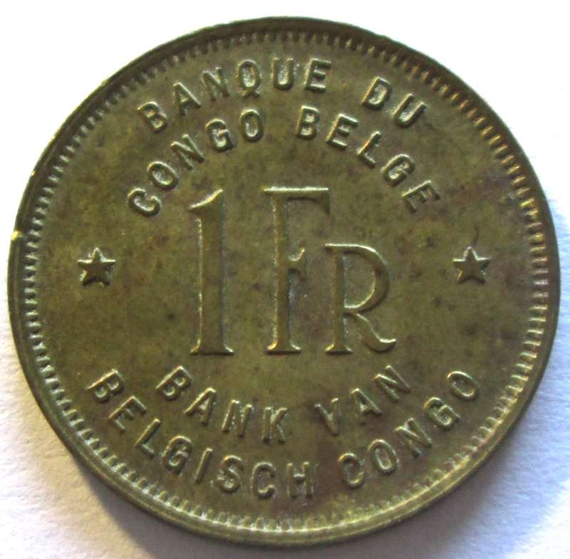1949 Belgium Congo 1 Franc