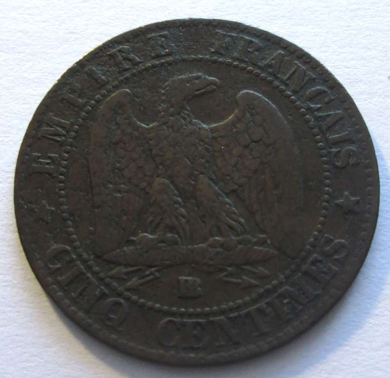 1855 France 5 Centimes