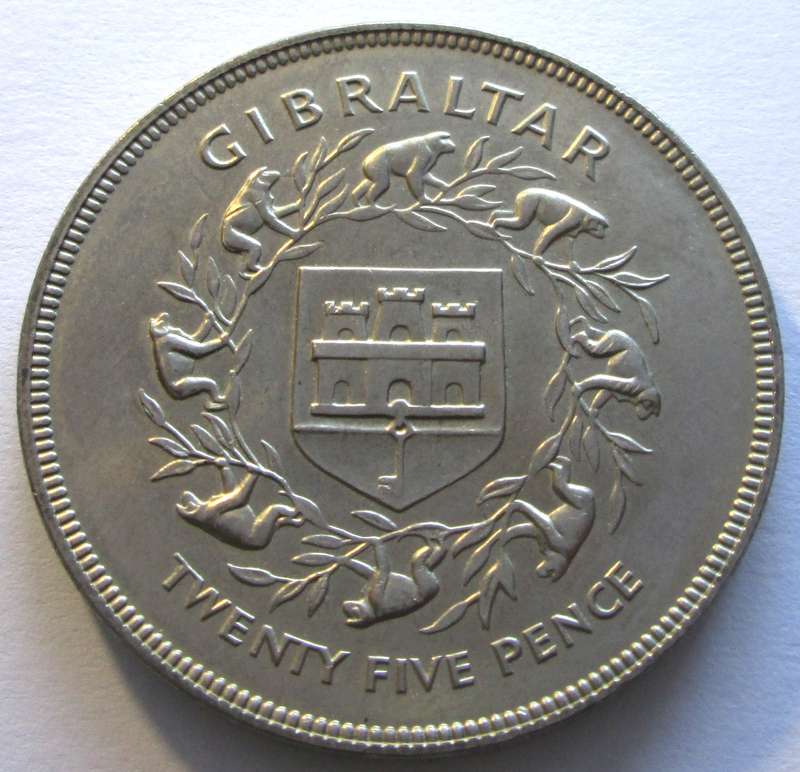 25 Pence Gilbraltar Great Britain 1952 - 1977