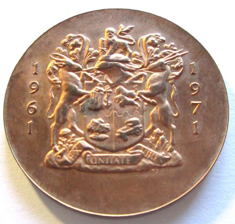 1971 Republic of South Africa Tenth Anniversary Groei - Growth