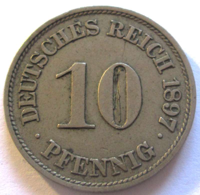 1897 Germany 10 Pfennig
