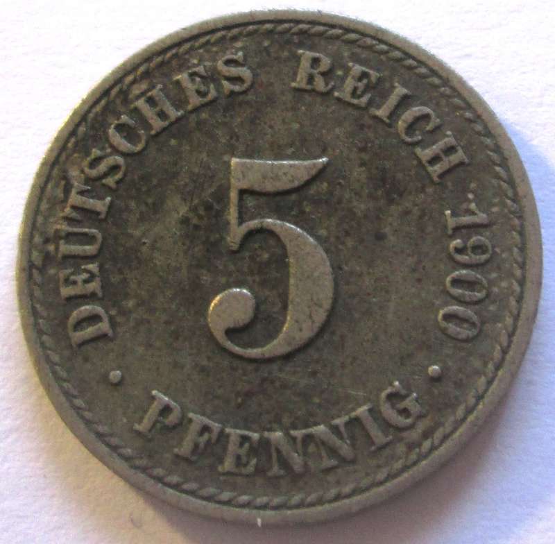 1900 Germany 5 Pfennig