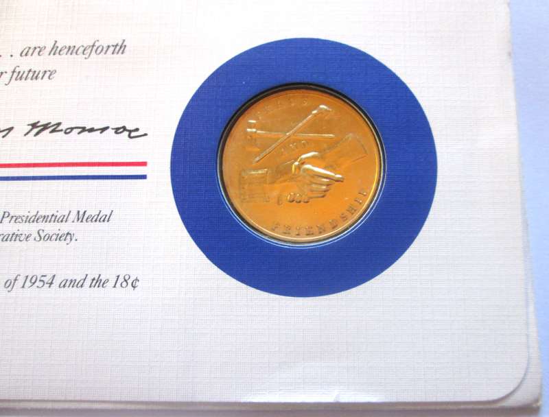 James Monroe 5th President US Mint Presidential Medal Postal Cover 1983