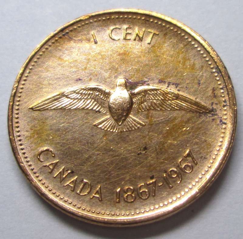 1967 Canada 1 Cent Commemorative