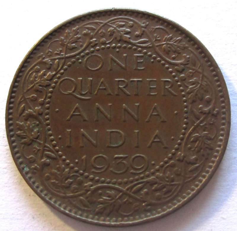 1939 India Quarter Anna