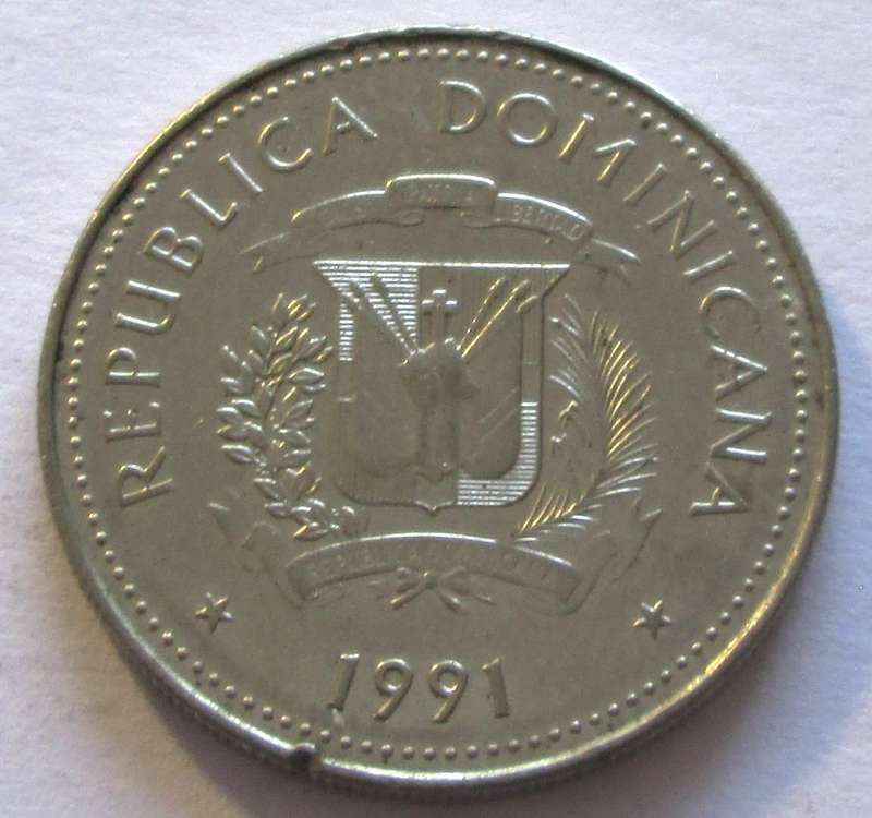 1991 Dominican Republic 25 Centavos