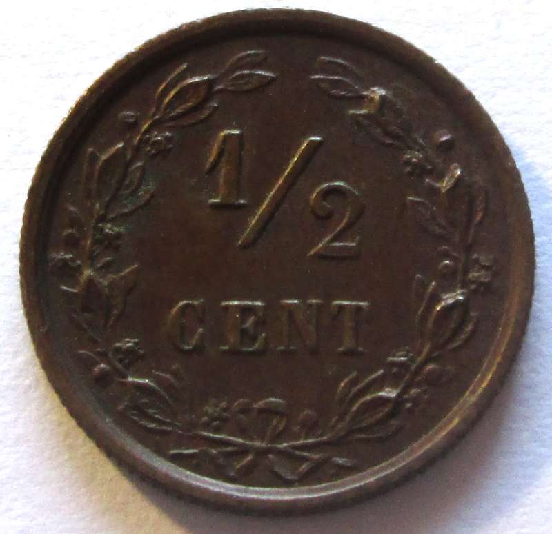 1885 Netherlands Half Cent