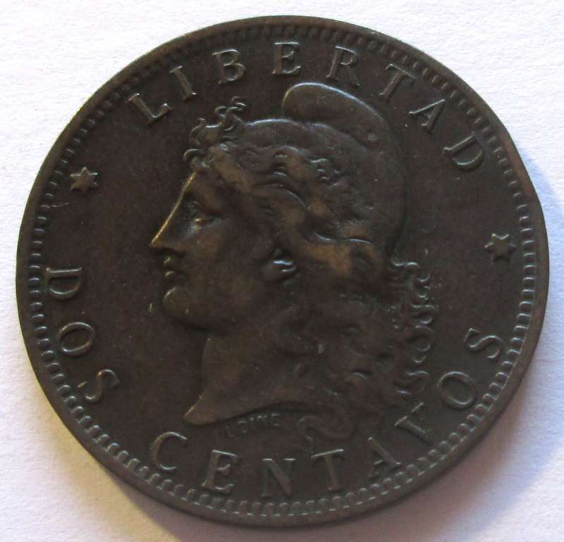 1885 Argentina 2 Centavos