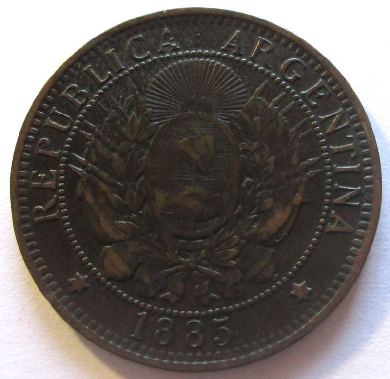 1885 Argentina 2 Centavos