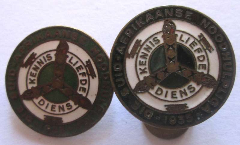1935 South Africa Noodliga Badges