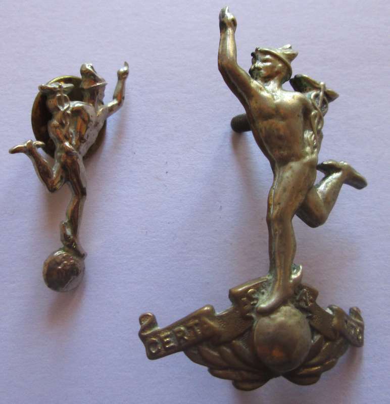 Royal Signals Anodised Staybrite Collar Badges