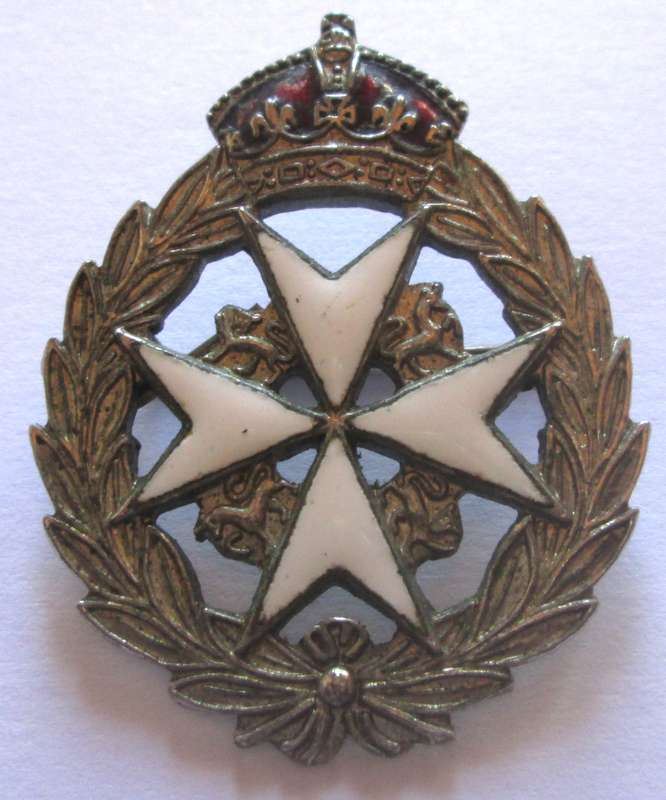 St Johns Ambulance Brigade Officers Cap Badge
