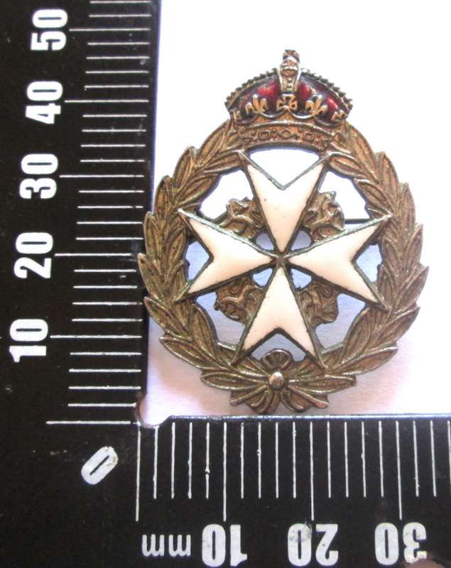 St Johns Ambulance Brigade Officers Cap Badge
