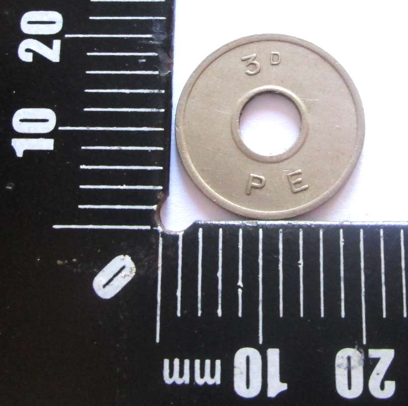 3 Pence PE Great Britain Amusement Token