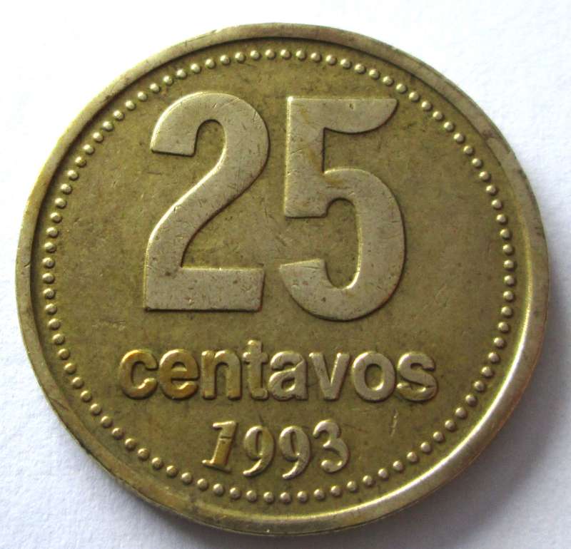 1993 Argentina 25 Centavos