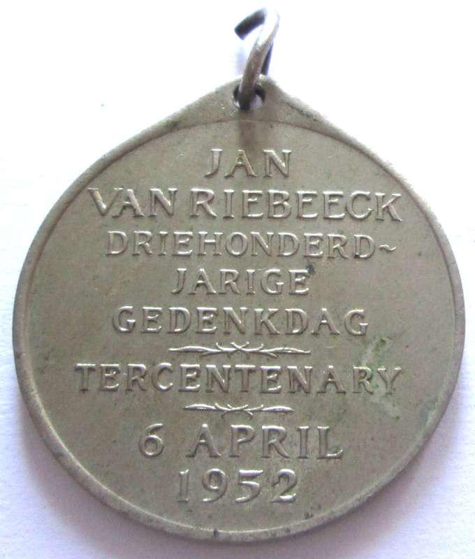 Jan Van Riebeeck Tercentenary School Children 6th April 1952 Commemorative Medal