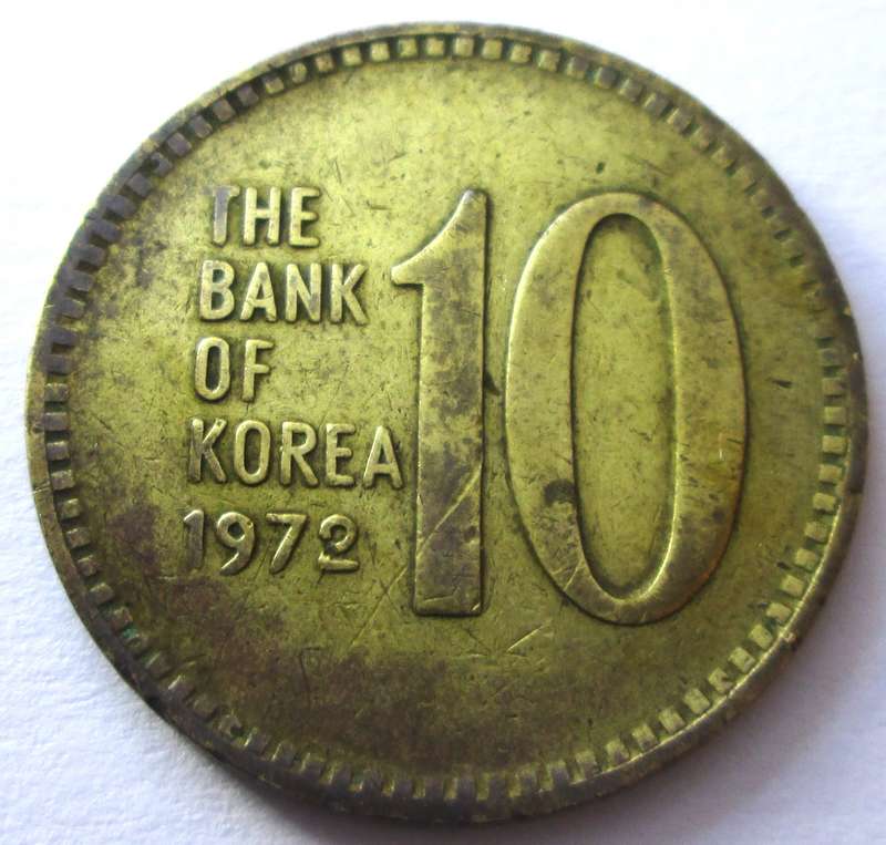 1972 South Korea 10 Won