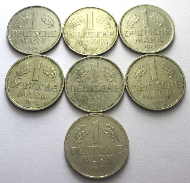 1 Mark Germany 1971 - 1974 + 1977 - 1979