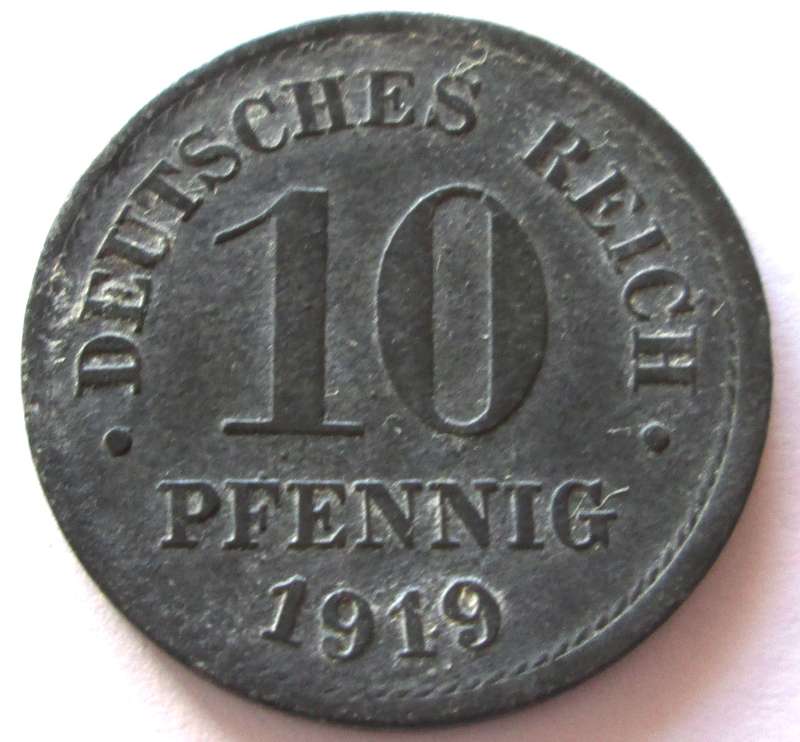1919 Germany 10 Pfennigs