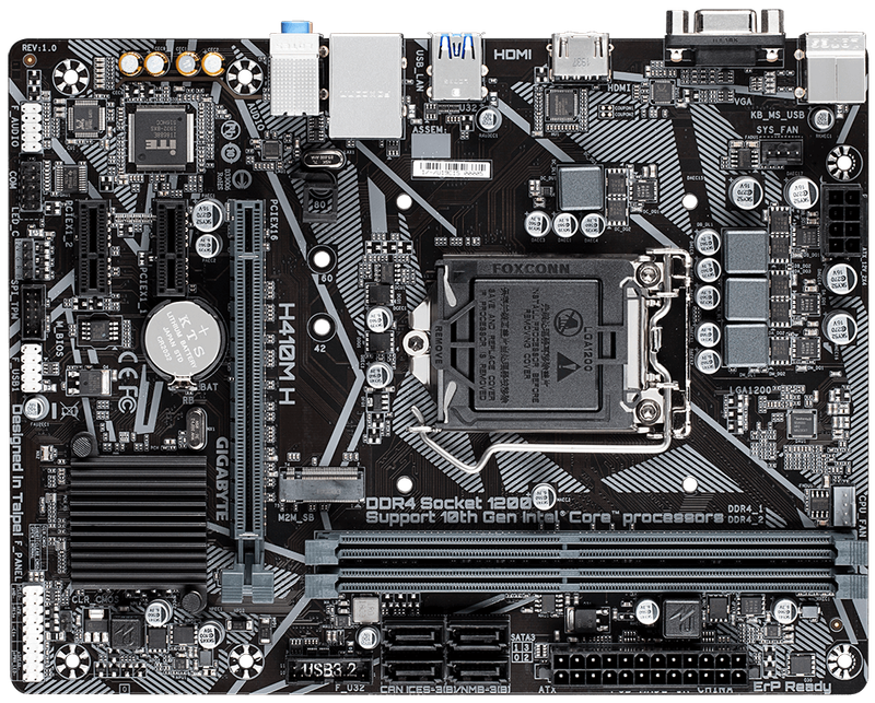 Gigabyte H410M H Intel H410 Socket LGA1200 Micro-ATX Desktop Motherboard rfb