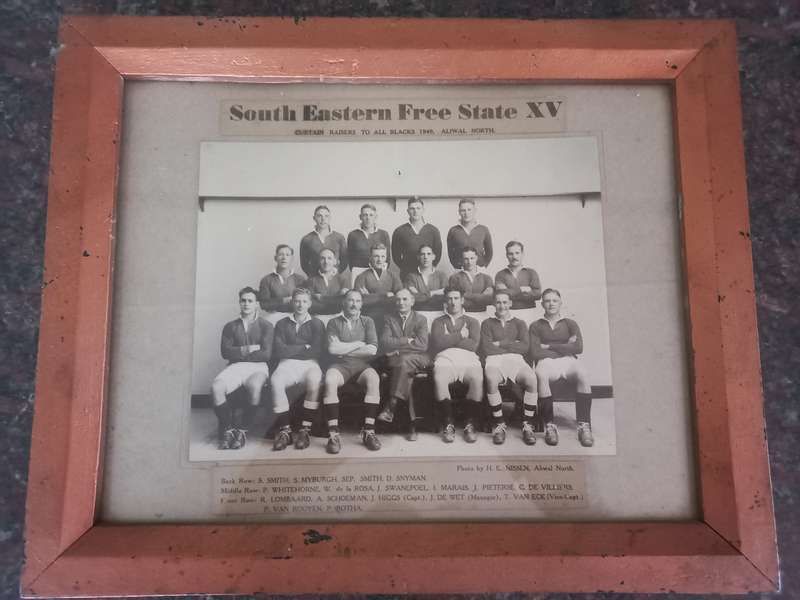 RUGBY-1949 SOUTH EASTERN FREE STATE-ALL BLACKS CURTAIN RAISER