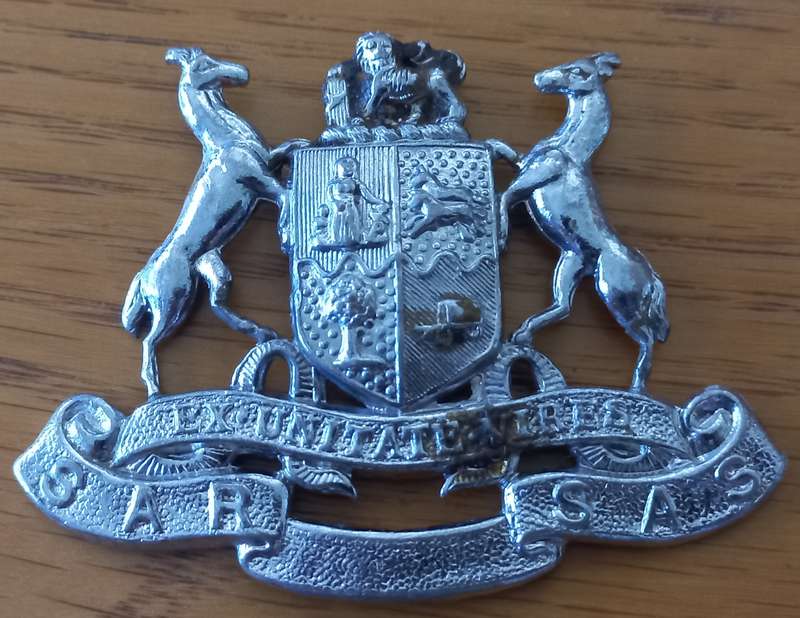 SAS/SAR GILDING METAL CAP BADGE