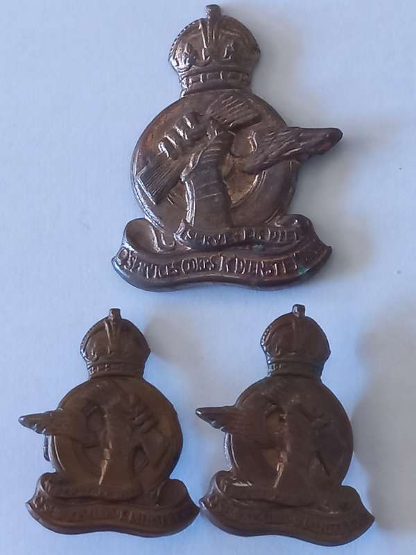 SA ARMY Q SERVICES CAP AND COLLAR BADGES