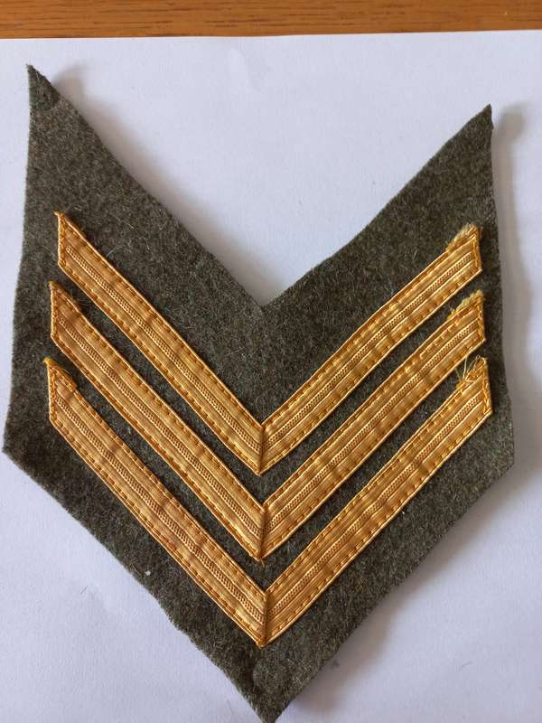 PRE 1994-ARM SERGEANT RANK-VINTAGE 1960s