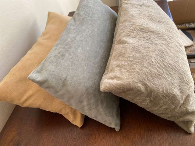 Organic Travel Neck Pillows with Buckwheat Hull & Fibre Inners- Washable Suedette Outer Cover