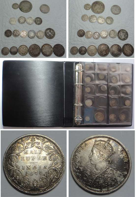 Collection of Victorian Colonial Period  Silver Coins
