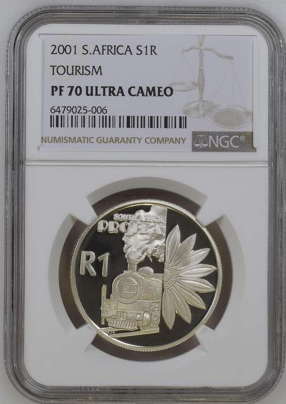 RSA Silver R1 2001 (Tourism) NGC PF70 Ultra Cameo